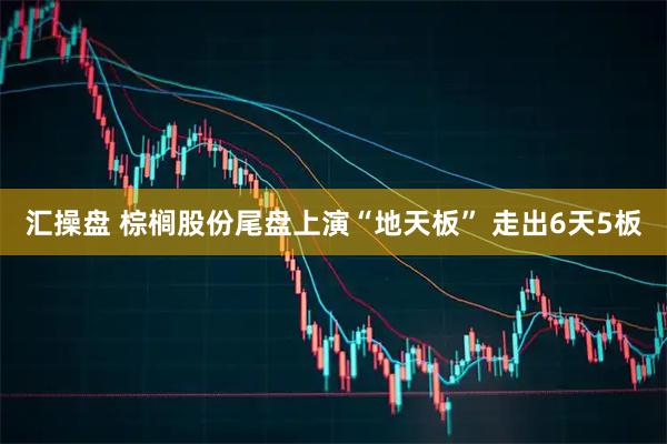 汇操盘 棕榈股份尾盘上演“地天板” 走出6天5板